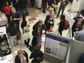 aerial shot of a conference